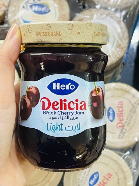 مربى hero  لايت كرز بدون سكر مضاف 320غم