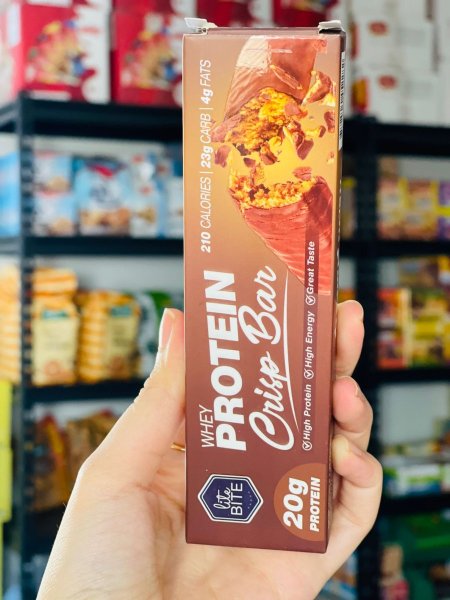 بروتين بار كريسبي 20غم قليل الدهون بدون سكر مضاف