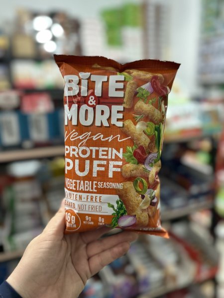 اصابع بمبا Bite&More خالي من الجلوتين 16 غم بروتين✨8 غم الياف ✨نت كارب 9 غم ✨مخبوز بالفرن 50 غم