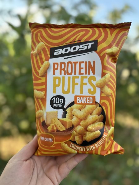 بمبا protein puffs مخبوزة بالفرن 10 غم بروتين 60 غم