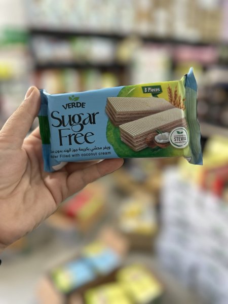 لوح من ويفر verde بالقمح الكامل بدون سكر مضاف 60غم