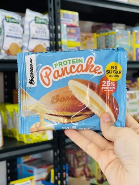 بانكيك غني بالبروتين 25 غم بروتين بحشوه كريمة الحليب بدون سكر مضاف 40 غم