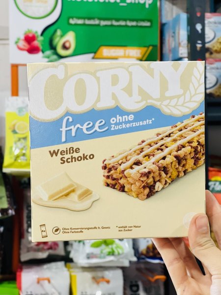 كورني فري بالشوكولاته البيضاء 120غم بدون سكر مضاف