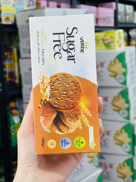 بسكوت دايجستف بالشوكولاته خالي من السكر المضاف 180غم