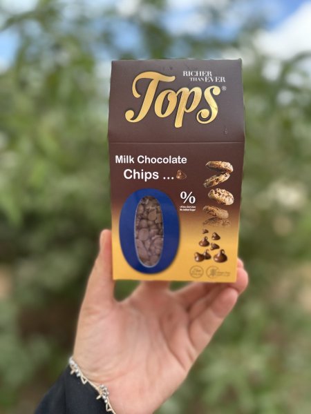 شوكلت شيبس Tops خالي من الجلوتين بدون سكر مضاف 175 غم