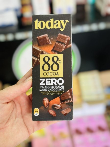 لوح شوكلاته دارك توداي 88% بدون سكر