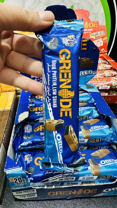 لوح Grenade بطعم الاوريو 20غم بروتين بدون سكر مضاف 60غم