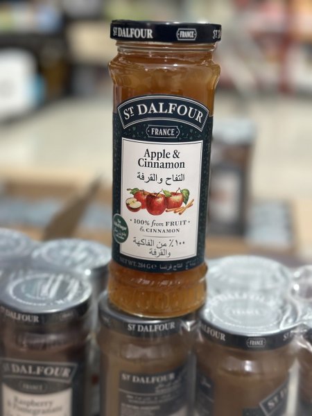 مربى سان دالفور الفرنسي تفاح وقرفه بدون سكر مضاف بدون محليات