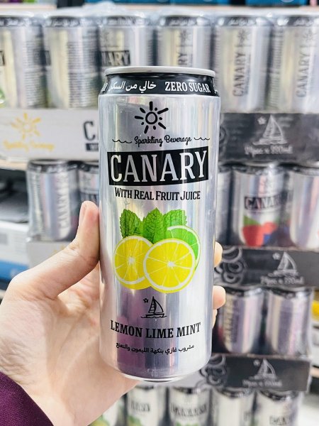 مشروب كناري خالي من السكر المضاف بنكهة ليمون نعنع 330مل