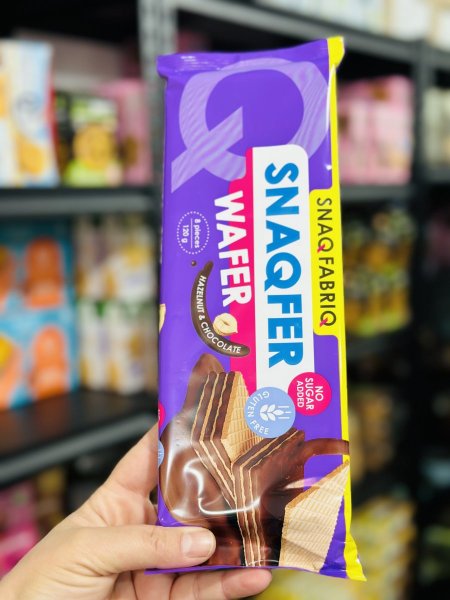 ويفر سناك فابرك بالشوكلاته والبندق خالي من الجلوتين بدون سكر 120