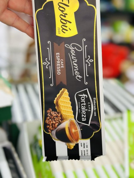 ويفر فلوربو عالي الألياف بحشوه الكريمه وقهوه الاسبريسو  المكثفه 150غم