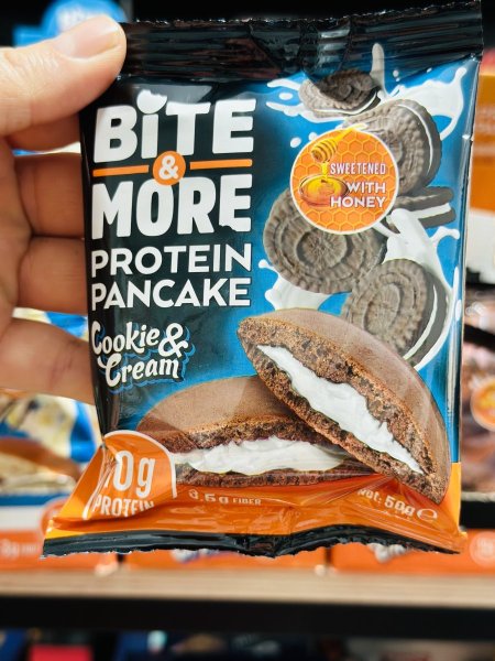 بان كيك bite&more عالي البروتين بطعم الكوكيز بدون سكر مضاف