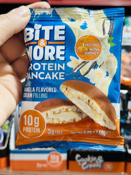 بان كيك Bite&more بطعم الفانيلا عالي البروتين بدون سكر مضاف
