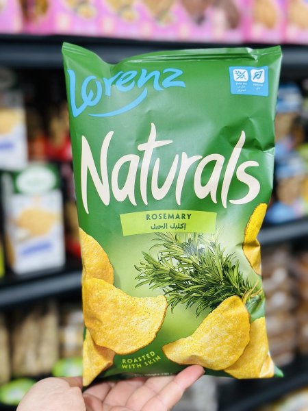 شيبس لورانس الألماني رقائق البطاطا المحمصه بنكهة إكليل الجبل خالي من الجلوتين 100غم